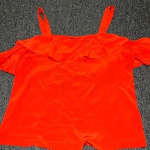 Size 6 J. Crew pink cold shoulder tank